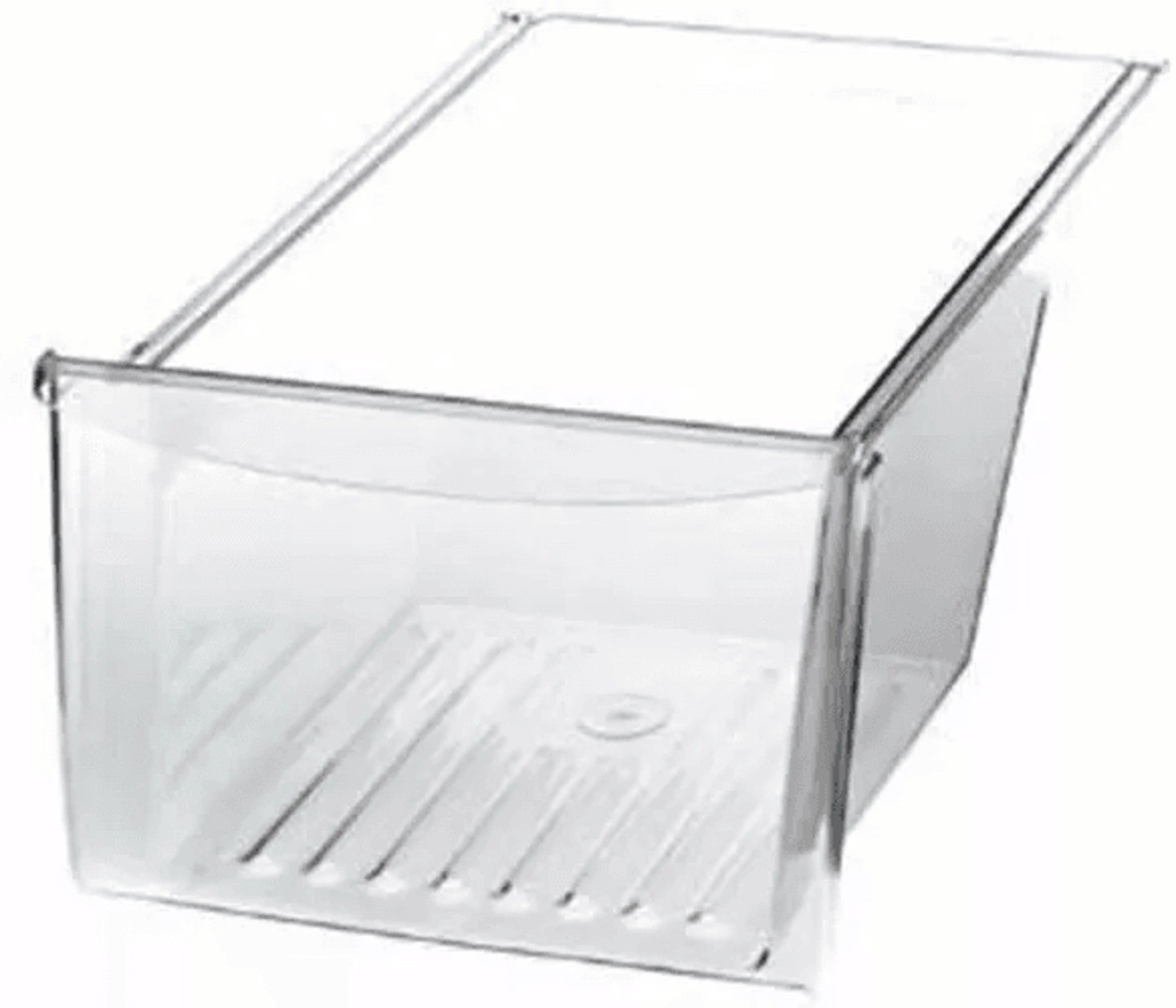 Clear Refrigerator Crisper Drawer Pan with Humidity Control and Tool-Free Installation