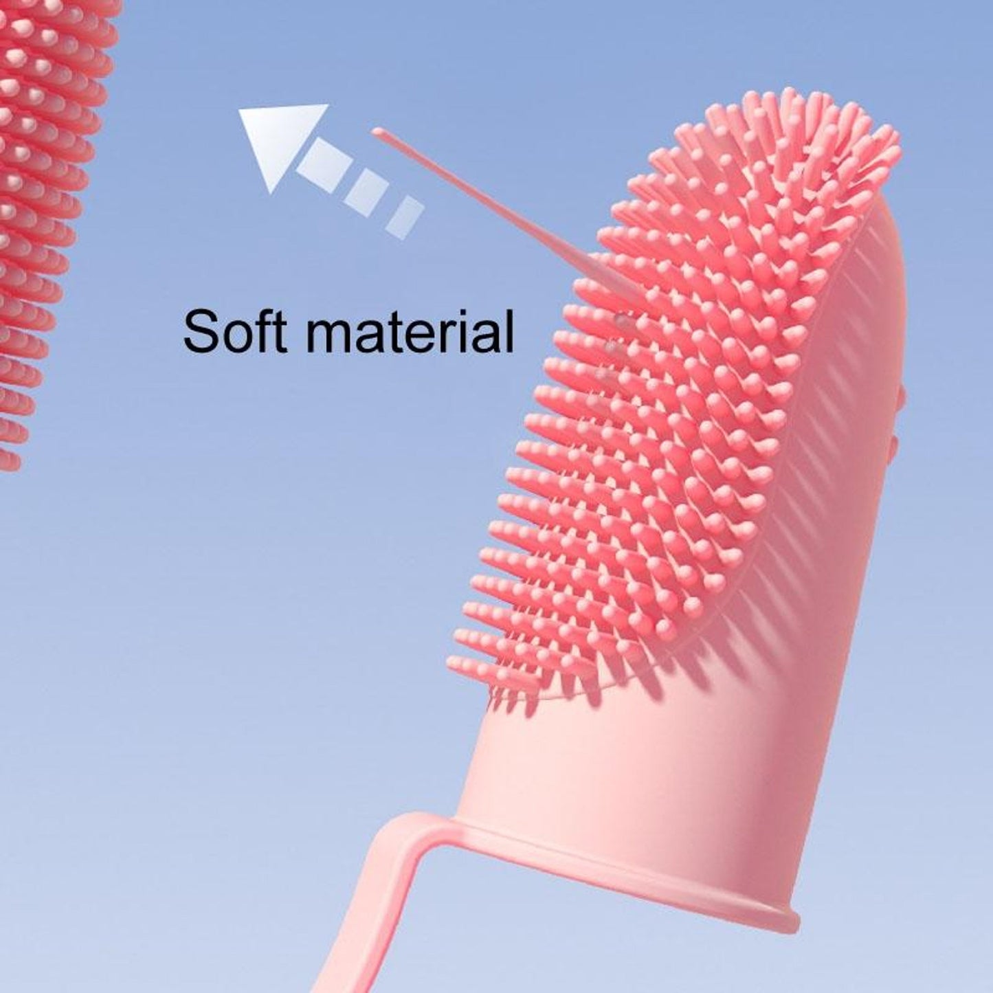 Finger Toothbrush for Dogs and Cats with Dual Design and 800 Bristles