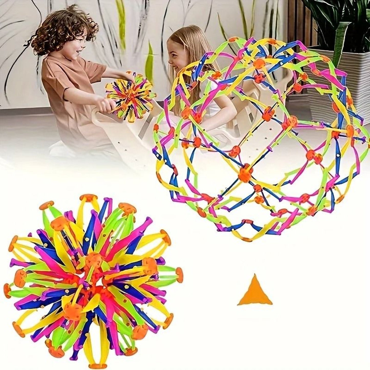 Expandable Breath Ball with Geometric Lattice Structure and Colorful Joints for Breathing Exercises
