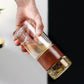 Glass Tea Infuser Bottle with Built-in Stainless Filter and Double Wall Insulation, 201-300ml