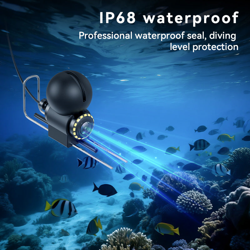 Underwater Fishing Camera, 65ft Cable, Infrared Night Vision, 4.3 Inch HD IPS Display, Portable Fish Finder