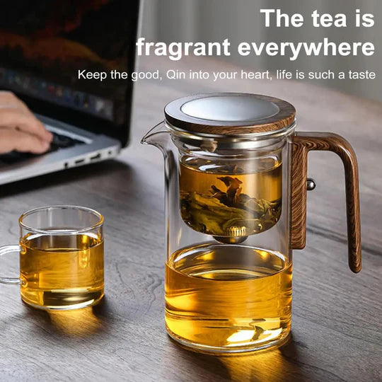Premium Heat-Resistant Glass Teapot with Built-In Infuser