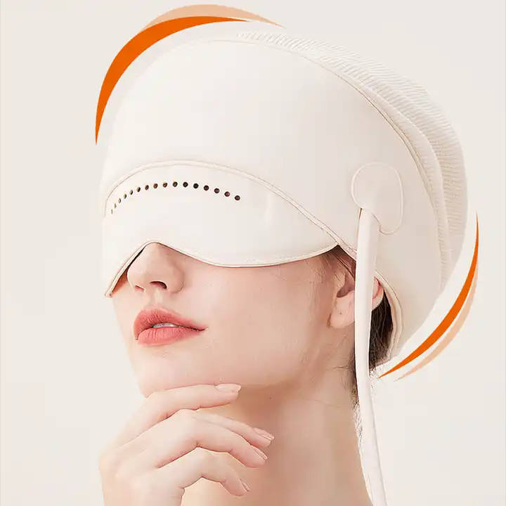 Head Massager for Headaches, Eye Massager with Heat, Electric Rechargeable Migraine Relief Massager