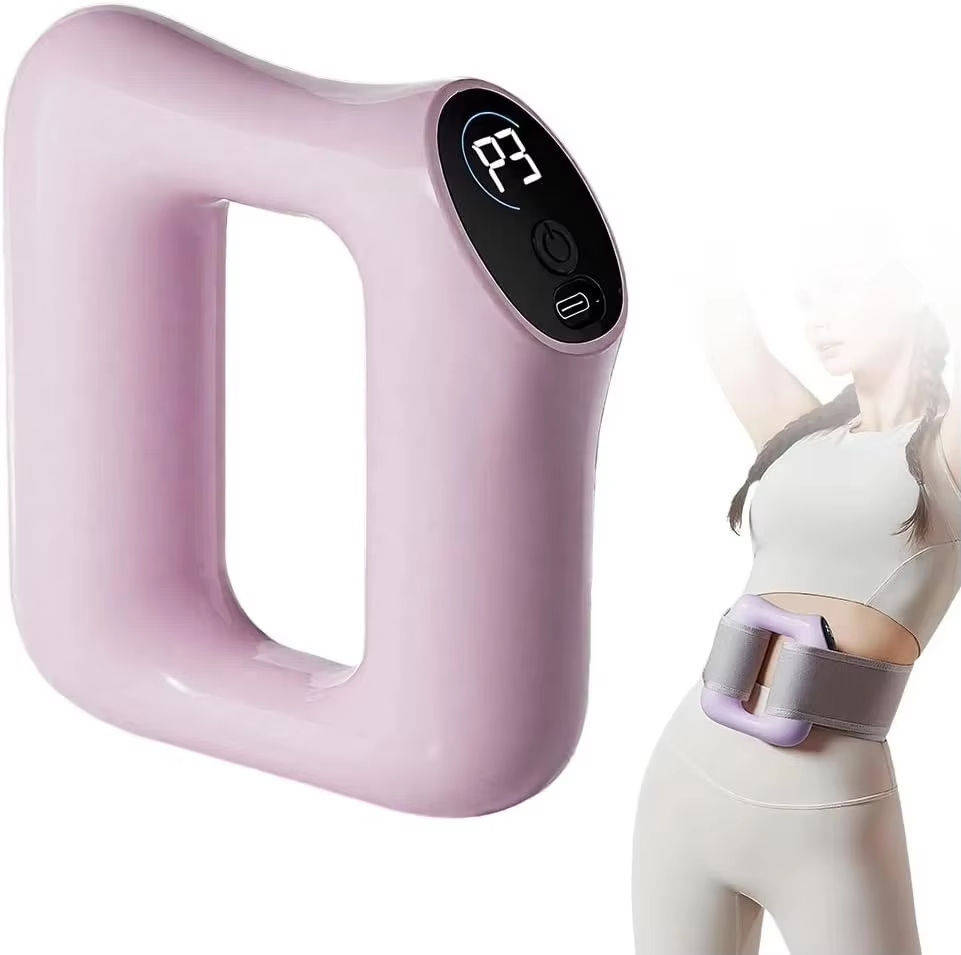 Electric Full Body Fascia Ring Massager with Adjustable Strap, 8 Vibration Modes for Belly, Back, Legs and Waist