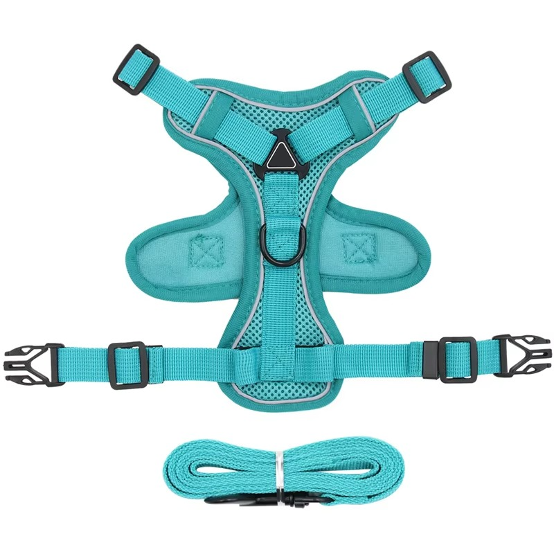 Vest Style Cat Harness with Reflective Strips and 1.5m Leash