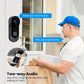 Wireless Video Doorbell with Night Vision and Two Way Audio, Motion Detection