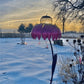 Bird Feeder with Coneflower Design and Weather-Resistant Metal Build, Hanging Hook