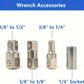 Long Reach Chain Drive Socket Extension with Three Adapters, 53ft-lb Capacity