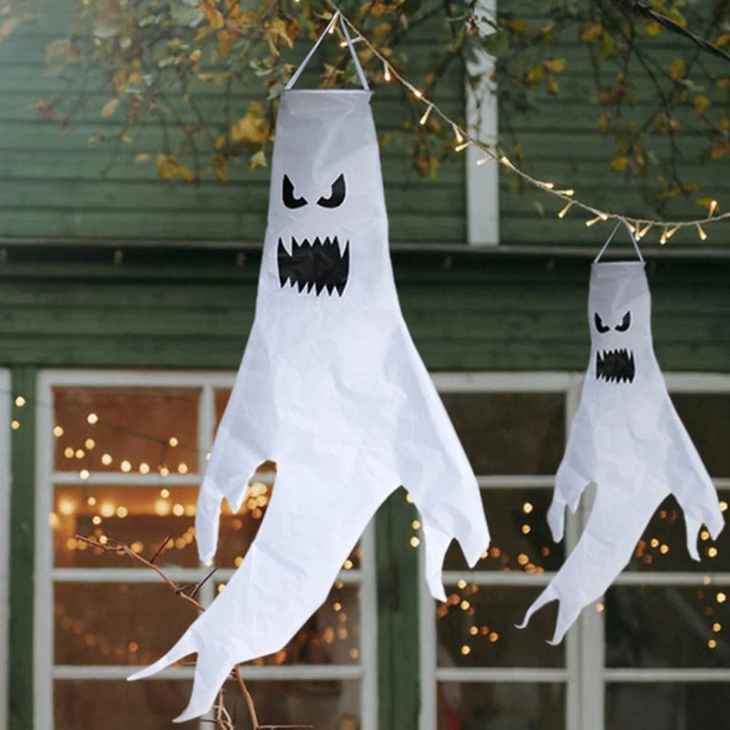 Hanging Ghost Decoration with LED Lights, 47.24 Inches Tall