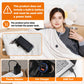 Cordless Heated Blanket with Hood, Rechargeable Wearable Throw with 9 Heating Zones and 3 Heat Levels for Camping