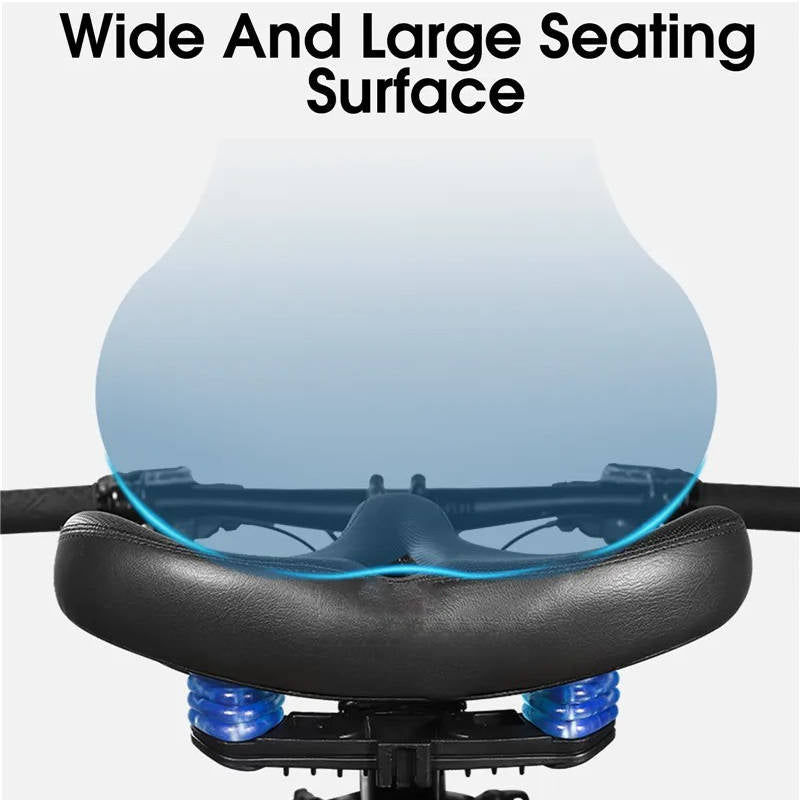Memory Foam Bike Saddle with Hollow Grid Ventilation and Dual Spring Shock Absorption