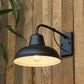 Wall Mount Barn Light with E26 E27 Bulb Compatibility and Matte Black Finish