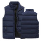 Sleeveless Puffer Vest with Water Repellent Shell and Zippered Pockets for Men