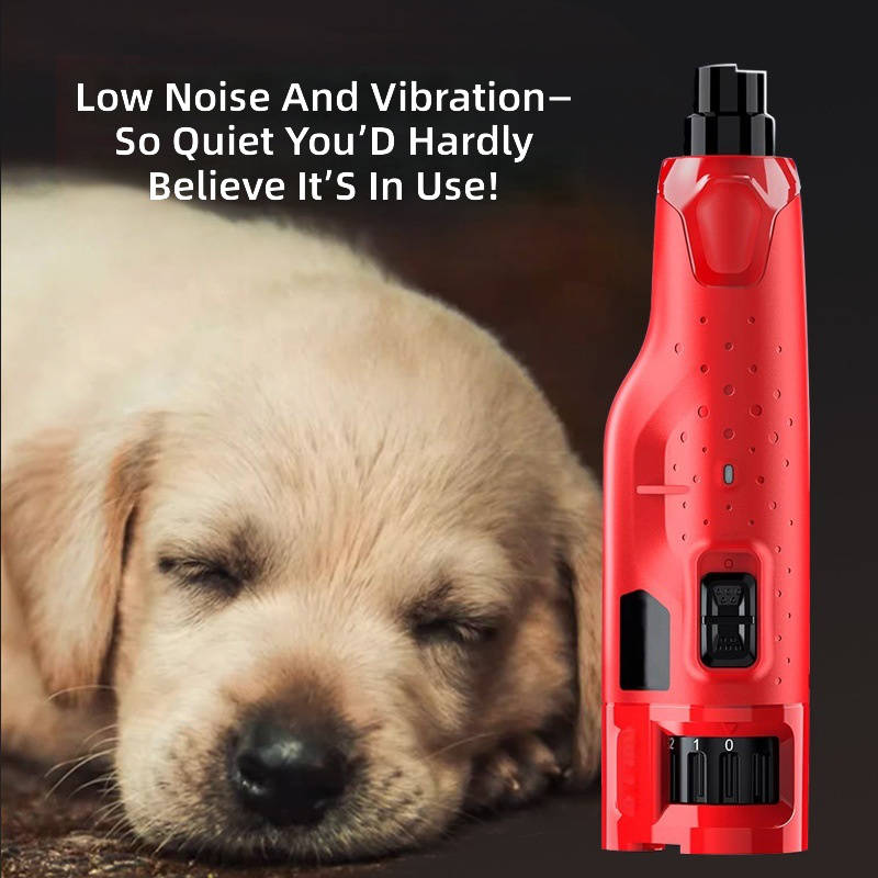 Pet Nail Grinder, Dustproof Electric Trimmer with LED Light, 6 Speeds for Dogs and Cats