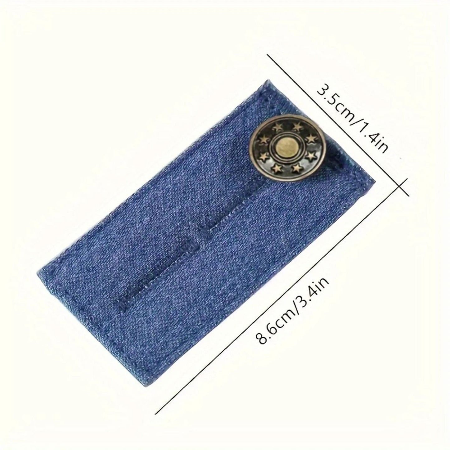 Waist Extender with Metal Button and Elastic Loop for Pants, 4-Piece Set