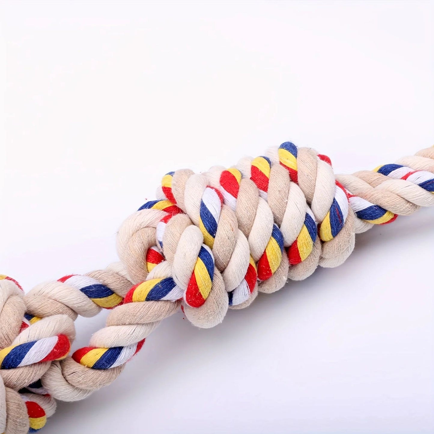 Cotton Rope Dog Toy with Twisted Fibers and Dental Cleaning Action for Medium Large Dogs