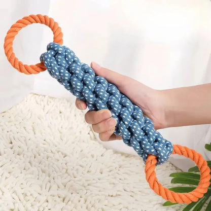 Cotton Rope Dog Toy with Twisted Fibers and Dental Cleaning Action for Medium Large Dogs