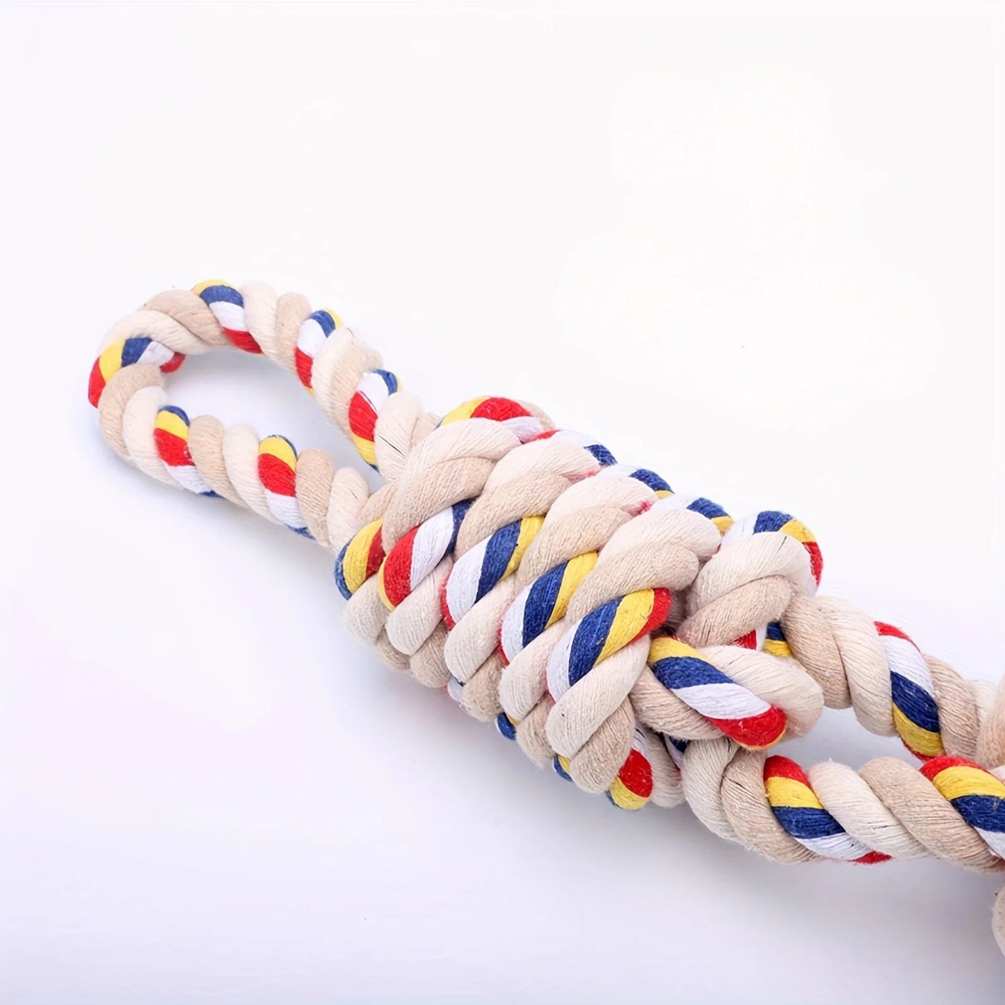 Cotton Rope Dog Toy with Twisted Fibers and Dental Cleaning Action for Medium Large Dogs