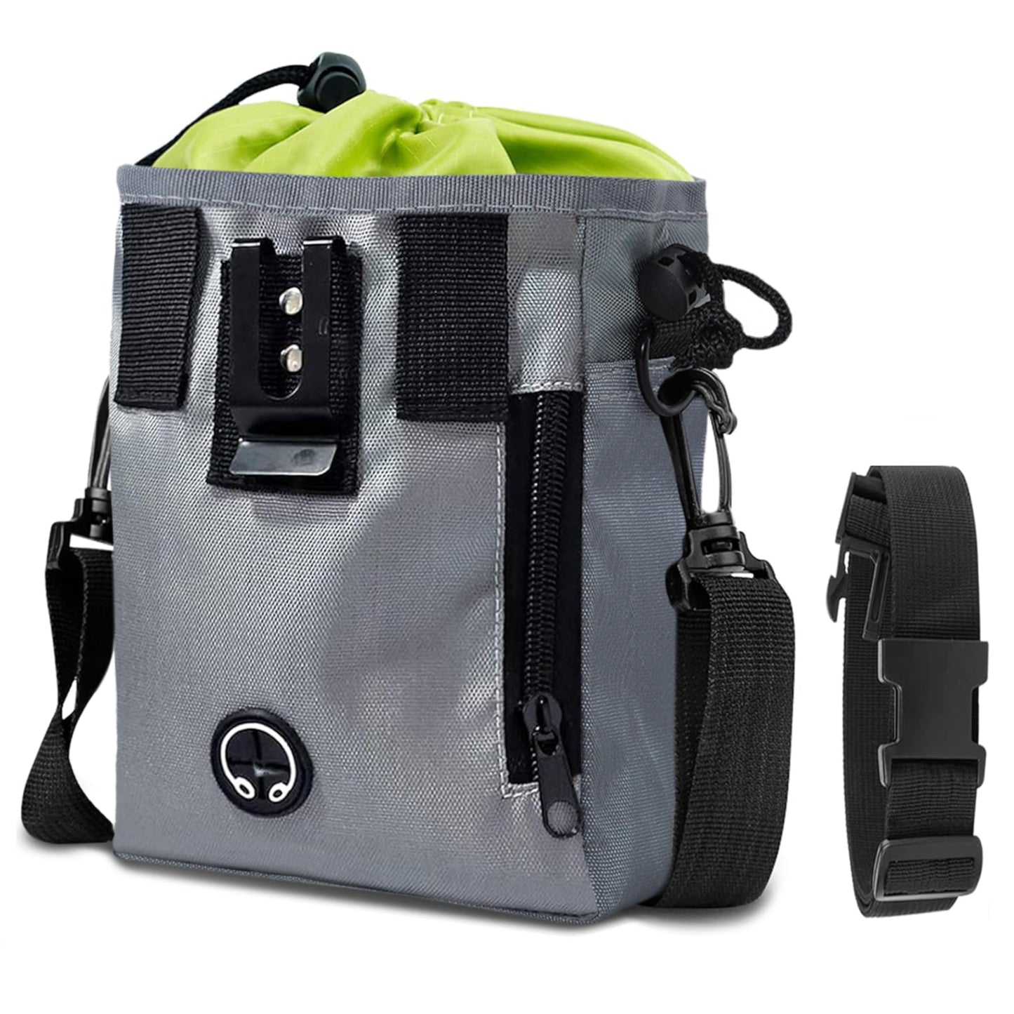 Dog & Bird Training & Travel Treat Pouch Bag, Gray Pet Training Snack Bag