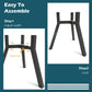 Dog Bowl Stand with Adjustable Width and Foldable Metal Frame, 13.7in Height