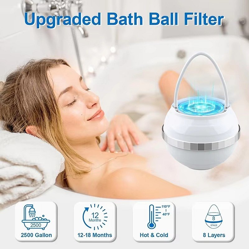 Faucet Mount Tub Filter with Eight-Layer Filtration and Mineral Enrichment