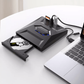 External Optical Drive with SD Card Slot and USB Hub for PC Mac Laptops