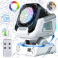 Automatic Bubble Machine with 150-Degree Rotation and 9-Color LED Lighting