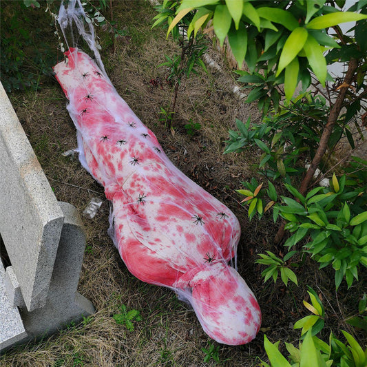 59-Inch Hanging Cocoon Corpse with Integrated Warm String Lights for  Halloween