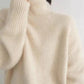 Turtleneck Sweater with Loose Fit and Full Length Sleeves, Stretch Knit