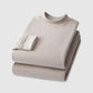 Mens Thermal Underwear with Silk Velvet Blend and High Neck Design