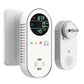 4 in 1 Plug in Carbon Monoxide and Natural Gas Detector, CO, Propane & Gas Alarm with Temp & Humidity Display, Home Safety Monitor