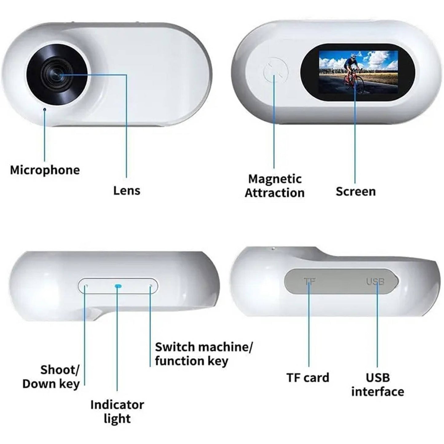 Wireless Tracking Camera Dog & Cat Collar, HD Pet Camera with Real Time Recording
