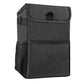 Leak Proof Car Trash Can with Lid and Storage Pockets, Large Capacity Automotive Garbage Bag & Multipurpose Organizer