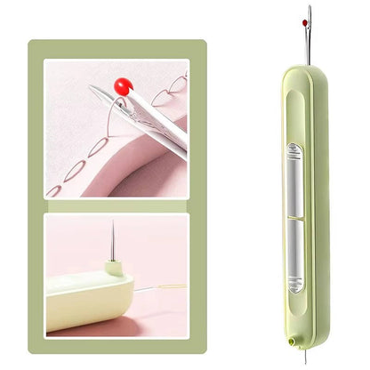 Dual Function Needle Threader with Seam Ripper, Stainless Steel