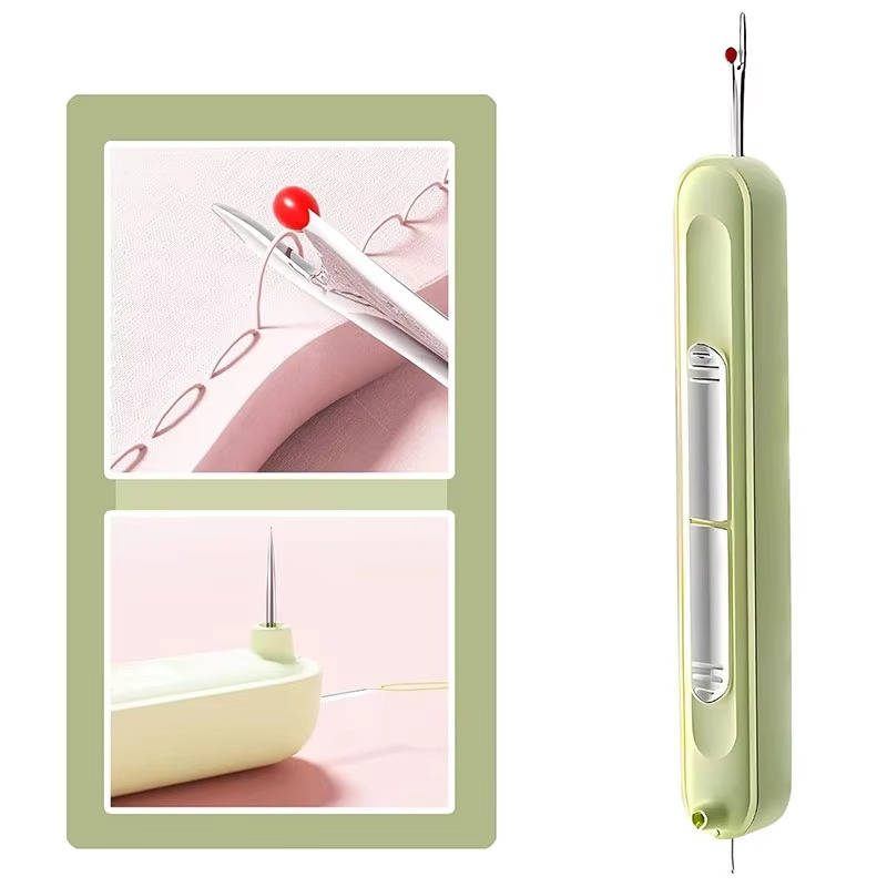 Dual Function Needle Threader with Seam Ripper, Stainless Steel