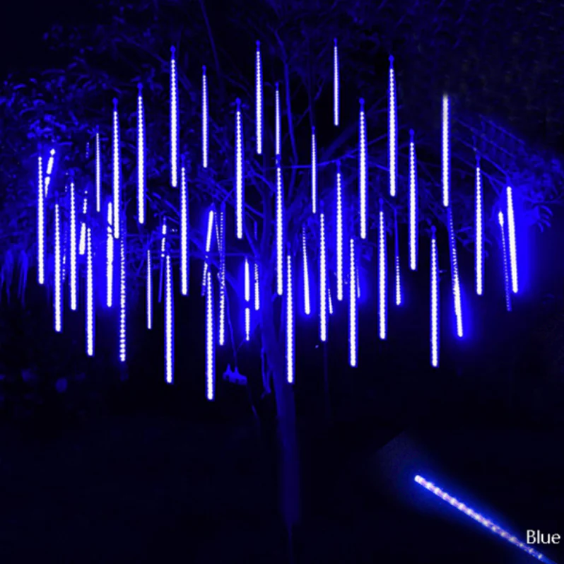 Cascading LED String Lights with Snowfall Effect and 144 Bulbs, 6.5 Feet