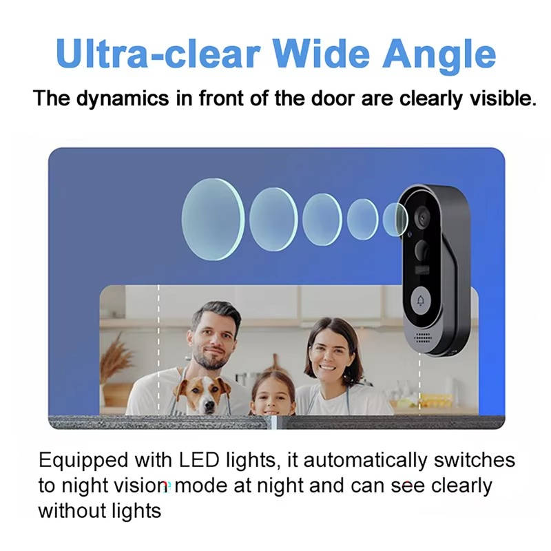 Wireless Video Doorbell with Night Vision and Two Way Audio, Motion Detection