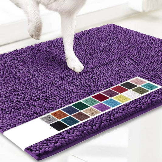 Door Mat, Super Absorbent Indoor/Outdoor Mud Scraper, Non-Slip Washable Entrance Rug