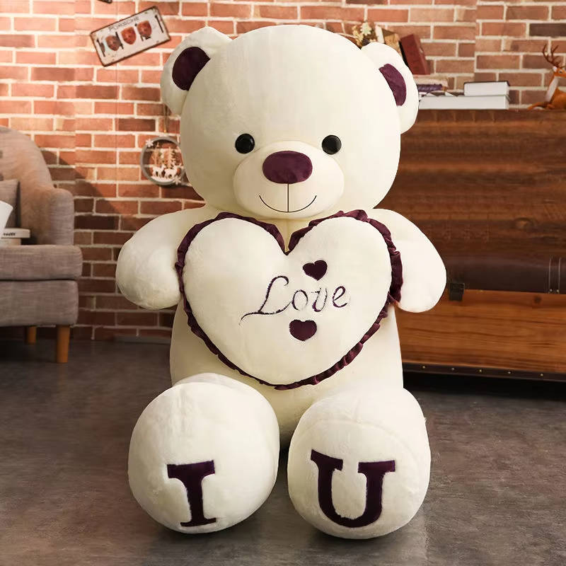Oversized Plush Teddy Bear Backrest with Machine Washable Cover and Shape Retention Filling