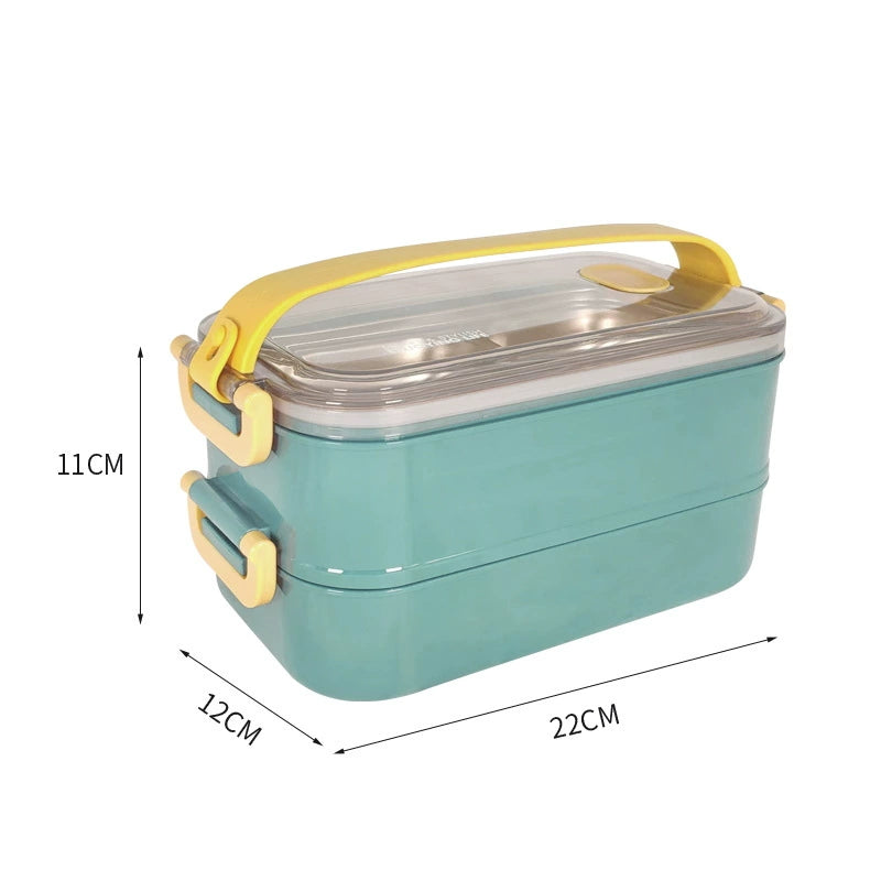 Insulated Stainless Steel Lunchbox, Leak Proof Food Container, Dishwasher Safe Lunch Box for Work, School, Travel and Everyday Meal Prep