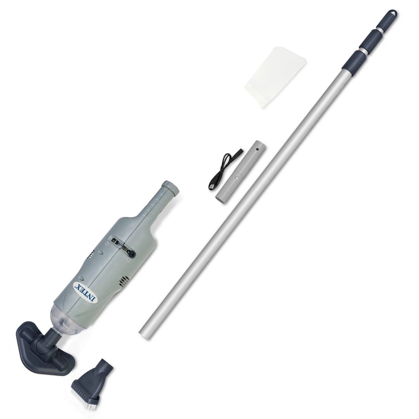 Cordless Pool Vacuum Cleaner with Dual Brush Heads for Above Ground Pools