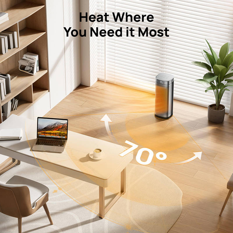 Space Heaters for Indoor Use, Portable Electric Heater with Adjustable Thermostat for Home, Office and Bedroom