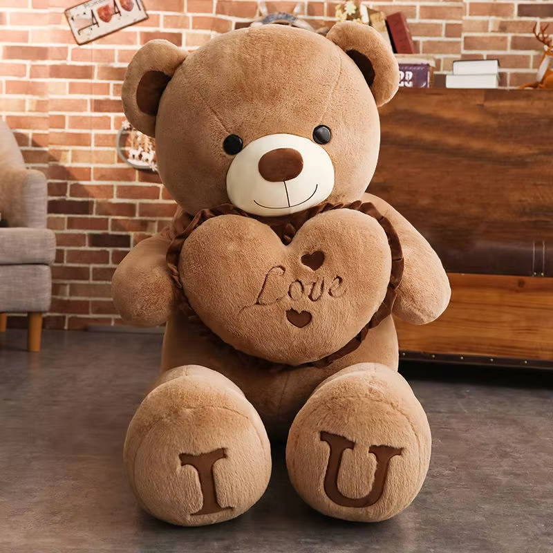 Oversized Plush Teddy Bear Backrest with Machine Washable Cover and Shape Retention Filling