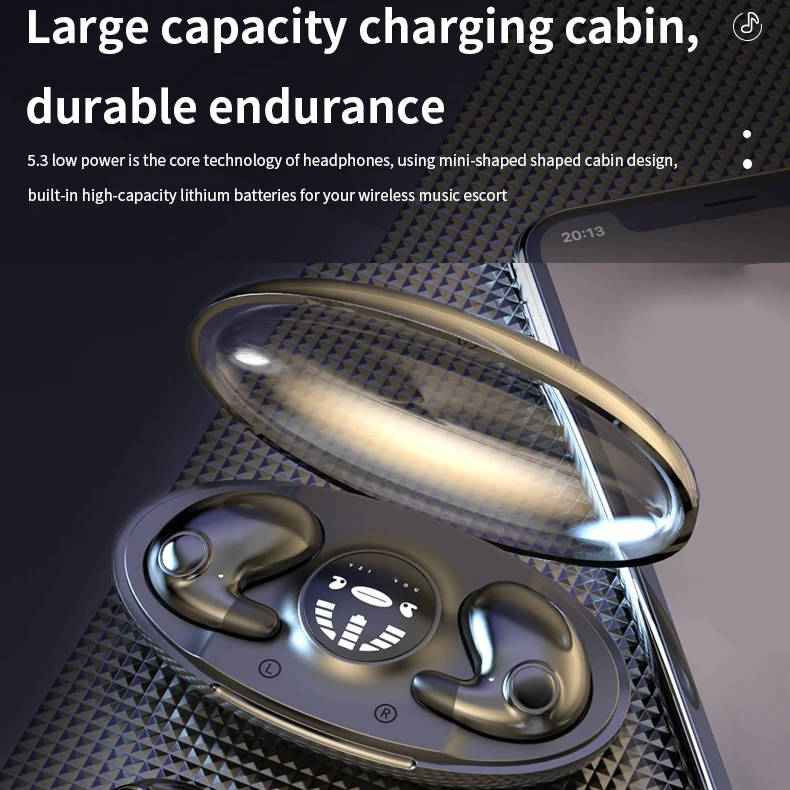 Ultra-Thin Wireless Earbuds with Noise Isolation and 24-Hour Battery for Sleep