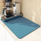 Diatom Mud Dish Drying Mat with Rubber Non-Slip Base and Antimold Protection