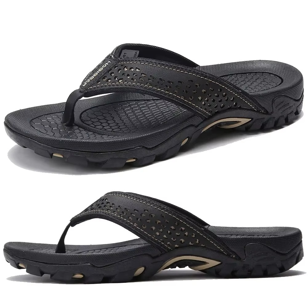 Mens Athletic Sandals with Orthopedic Arch Support and Cushioned Straps