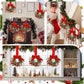 Artificial Christmas Wreath with Red Bows and Pinecone Accents