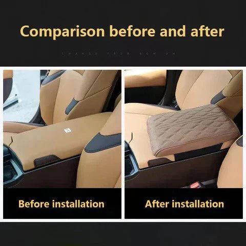 Memory Foam Car Armrest Cushion with Waterproof Microfiber Cover and Elastic Band Installation