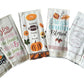 Cotton Fall Kitchen Towels with Harvest Designs, Set of 6