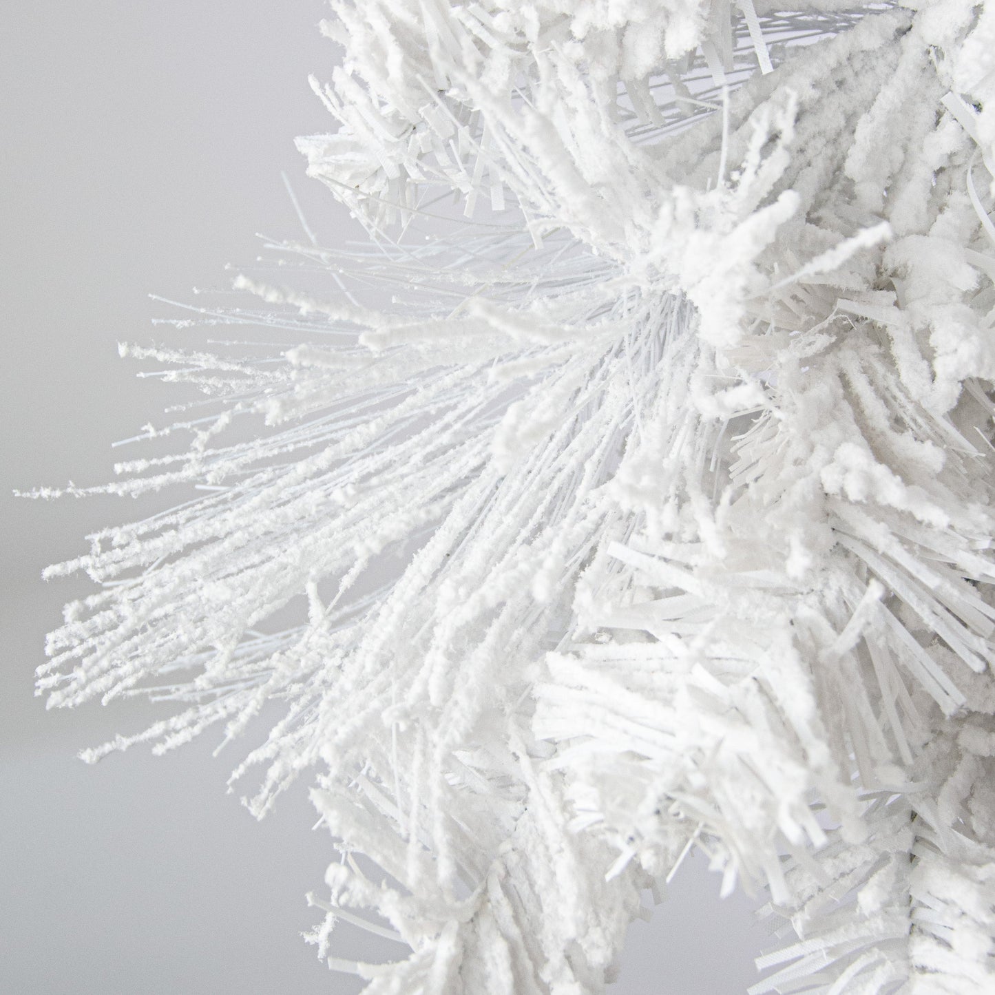 6' Flocked White Pine Garland detail photo 3